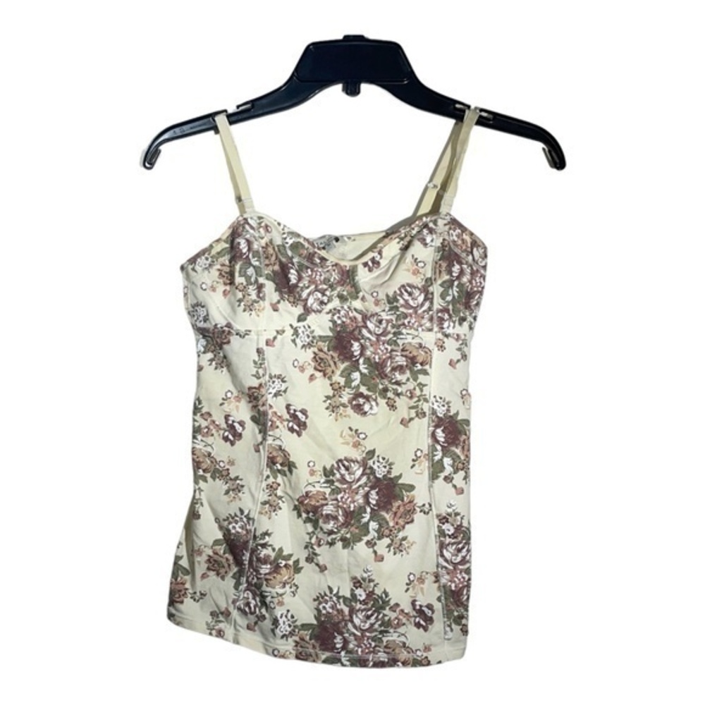 Aritzia Talula Womens Fitted Camisole Tank Top Floral Bustier Size Medium
